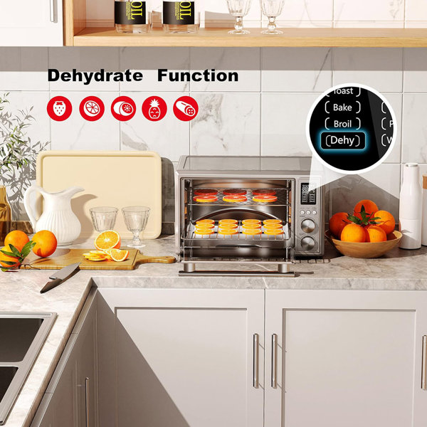 Galanz 1.1 Cu Ft Digital Toaster Oven and Air Fryer in Silver Wayfair